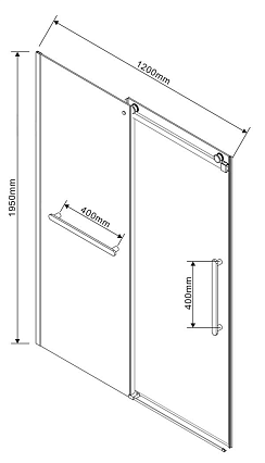 Душевая дверь Vincea Сomo Soft VDS-1CS120CL 120x195 хром, прозрачная