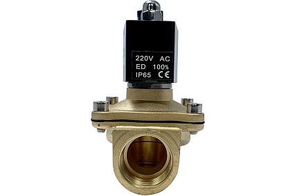 Соленоидный клапан прямого типа с мембраной принудительного подъёма ArTorq SK25L200GN.220AC 2/2 нормально закрыт, G 1”, корпус латунь