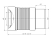 Гофра Ани Пласт выпуск 110 мм (190-370мм) K821R с прокладкой