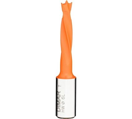 Сверло глухое левое 4 флейты (6x30 мм; L57.5 мм; хвостовик 10x20 присадка) Dimar 2014107