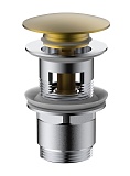 Донный клапан Vincea DPU-1B01BG с переливом, click-clack, брашированное золото