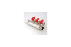 Комплект Valtec _18 VI7 Коллектор с отсекающими кранами, 1x3 вых. 1/2 нар. VTc.580.N.0603 + Адаптер д/коллектора /конус-плоскость/ 1/2 VTc.701.N.04 VT.VI7.K18.5800603.701