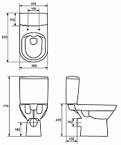 Унитаз Cersanit City CleanOn KO-CIT011-3/5-COn-S-DL