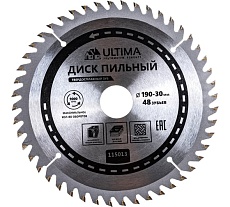 Диск пильный по дереву (190х30 мм, 48 зубьев) Ultima 115013