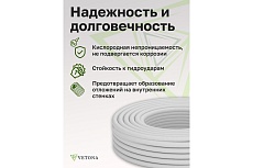 Гофрированная труба из нержавеющей стали VETONA 20a, отожженная, в оболочке, белая, 30 м 095471