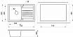Кухонная мойка Granula Standart ST-7602 76 см базальт