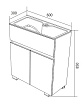 Тумба с раковиной 1MarKa Mira 60 см напольная