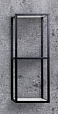 Полка металлическая Cezares Cadro 30x30x80, черный