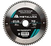 Диск пильный твердосплавный по ламинату 216x30 мм, 72 зуба, Т=2.4 мм METALLICA Optima 903209