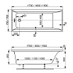 Акриловая ванна VagnerPlast Veronela 170x75 см