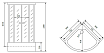 Душевая кабина Timo Standart T-6680SF Silver Fabric 80x80, без г/м, матовые стекла, хром
