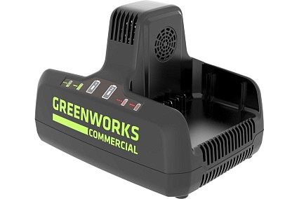Быстрое зарядное устройство для 2-х аккумуляторов G82C2, 82V, 8А GreenWorks 2939007