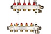 Комплект коллекторов Danfoss SSM-5F с расходомерами и кронштейнами 5 контуров 088U0955