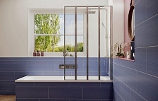 Шторка для ванны Ambassador Bath Screens 16041111R 100x140 хром, прозрачный, R