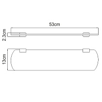 Полка WasserKRAFT Sauer K-7924 золото