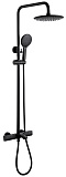Душевая стойка Abber Thermostat AF8516B с термостатом, матовый черный