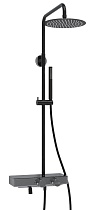 Душевая стойка WasserKRAFT A114.258.217.CB Thermo с термостатом, хром/черный