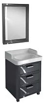 Мебель для ванной Kerama Marazzi Pompei 60 см, 3 ящика черный