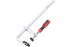 Цельнометаллическая струбцина с защитными колпачками REKON RF07-400-100 с эргономичной рукояткой из пластика 058213
