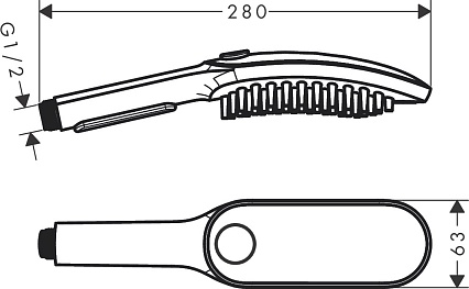 Душевая лейка Hansgrohe DogShower 150 3jet 26640700 матовый белый