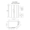 Душевой уголок Grossman Pragma PR-120GL 120x80 асимметричный, золото, L