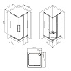 Душевой уголок Am.Pm Func W84G-403-9090-BТ 90x90 прозрачный, черный матовый