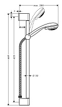 Душевой гарнитур Hansgrohe Crometta 85 Vario/Unica 27763000