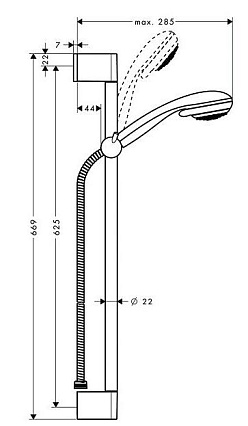 Душевой гарнитур Hansgrohe Crometta 85 Vario/Unica 27763000