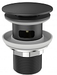 Донный клапан BelBagno BB-SAT-NERO с переливом, чёрный матовый