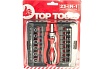 Сменные наконечники и торцевые головки с держателем, 23 шт. Top Tools 39D186