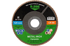 Круг лепестковый торцевой D.BOR METAL-INOX CR80P, F29, 125x22.23 мм D-F29-MI-CR-125-080