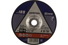 Круг шлифовальный по металлу A30TBF (180х6.0х22.2 мм) Кратон  1 07 04 004