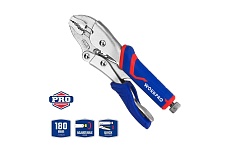 Зажимные клещи WORKPRO 180 мм, 7 дюймов, CR-V, с изогнутыми губками WP231073