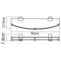 Полка WasserKRAFT Lopau K-6044 с бортиком