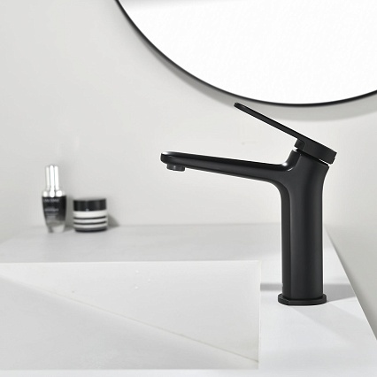 Смеситель для раковины Black&White Gravity GF-7109-MB черный матовый