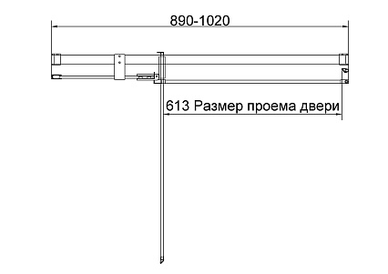 Душевая дверь Vincea Экстенза (Extenza) VDP-4EX9010CLG 90/100x195 брашированное золото, прозрачная