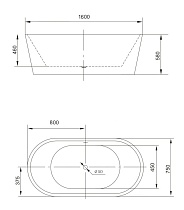 Акриловая ванна Art&Max AM-203-1600-750 160x75