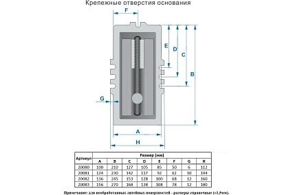 Машинные крестовинные тиски Энкор 75 мм 20080