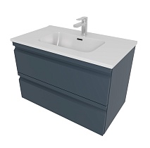 Тумба с раковиной Aquatek Вега 80 см AQ77080-MG серый матовый