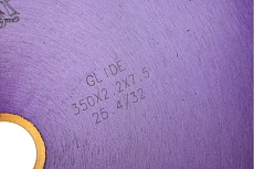 Диск алмазный сплошная кромка G/L по граниту 350D-2.2T-7.5W-25.4/32 Messer 01-22-350