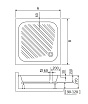 Поддон для душа RGW Acrylic B/CL-S 90x90