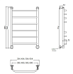 Полотенцесушитель водяной Aquanet Fiona(г) 40x80 см