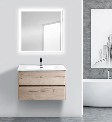 Мебель для ванной BelBagno Kraft 80 см Rovere Galifax Bianco
