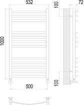 Полотенцесушитель водяной Terminus Авиэль П12 500x1000, 4670078529213