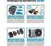 Вентилятор радиатора АРКАИМ 350 мм (14 дюймов) на 12 Вольт, 220 Ватт. Поток: всасывание LNF1214X