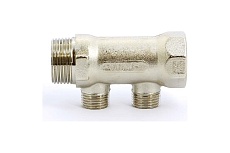 Коллектор Tiemme 2 отвода, 1&quot;х1/2(16) (никель) 1910055 / 1922N060402