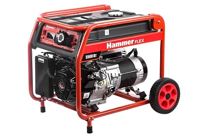 #ЗНАЧ! Hammer Бензоэлектростанция flex электрозапуск 6квт 220в 50гц бак 30л непр.8,5ч Hammer (13180) GN7000ET
