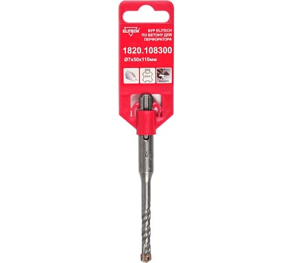 Квадробур по бетону (7х110 мм; SDS-Plus) Elitech 1820.108300 193692