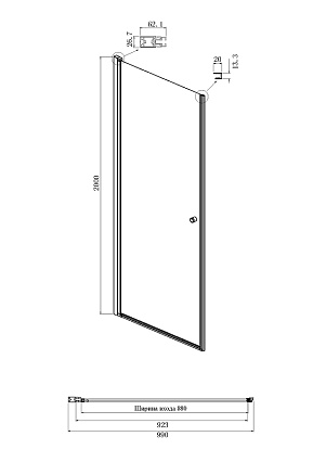 Душевой уголок Ambassador Elysium 100x80 111011111CX-80CX прозрачный, хром