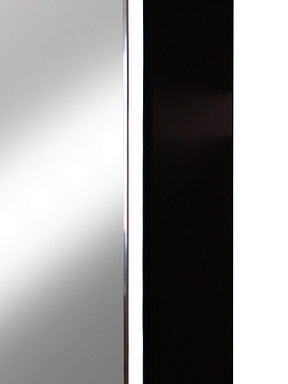 Шкаф пенал Art&Max Lecce 36 см AM-Lec-360-1560-1D-DS-F-Nero с зеркалом, черный